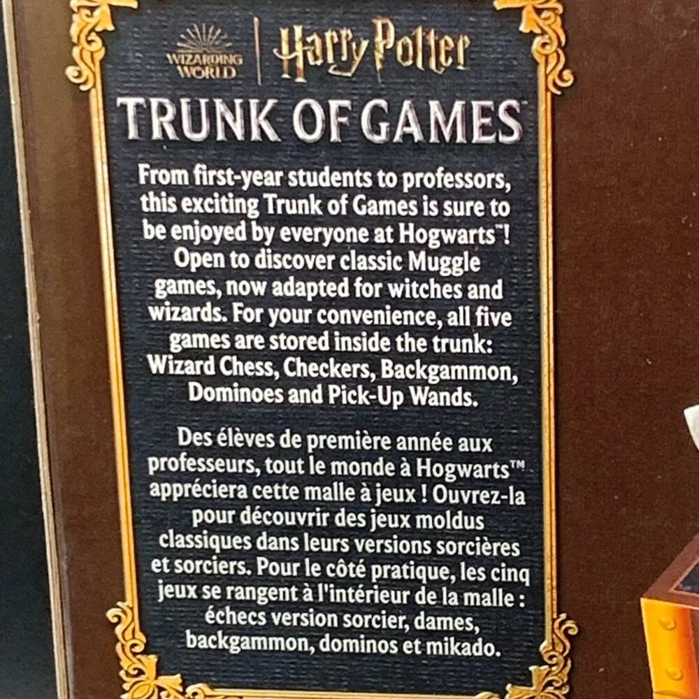 Harry Potter Trunk Of 5 Muggle‎ Board Games Wizard Witch Set Ages 8+ Spin Master